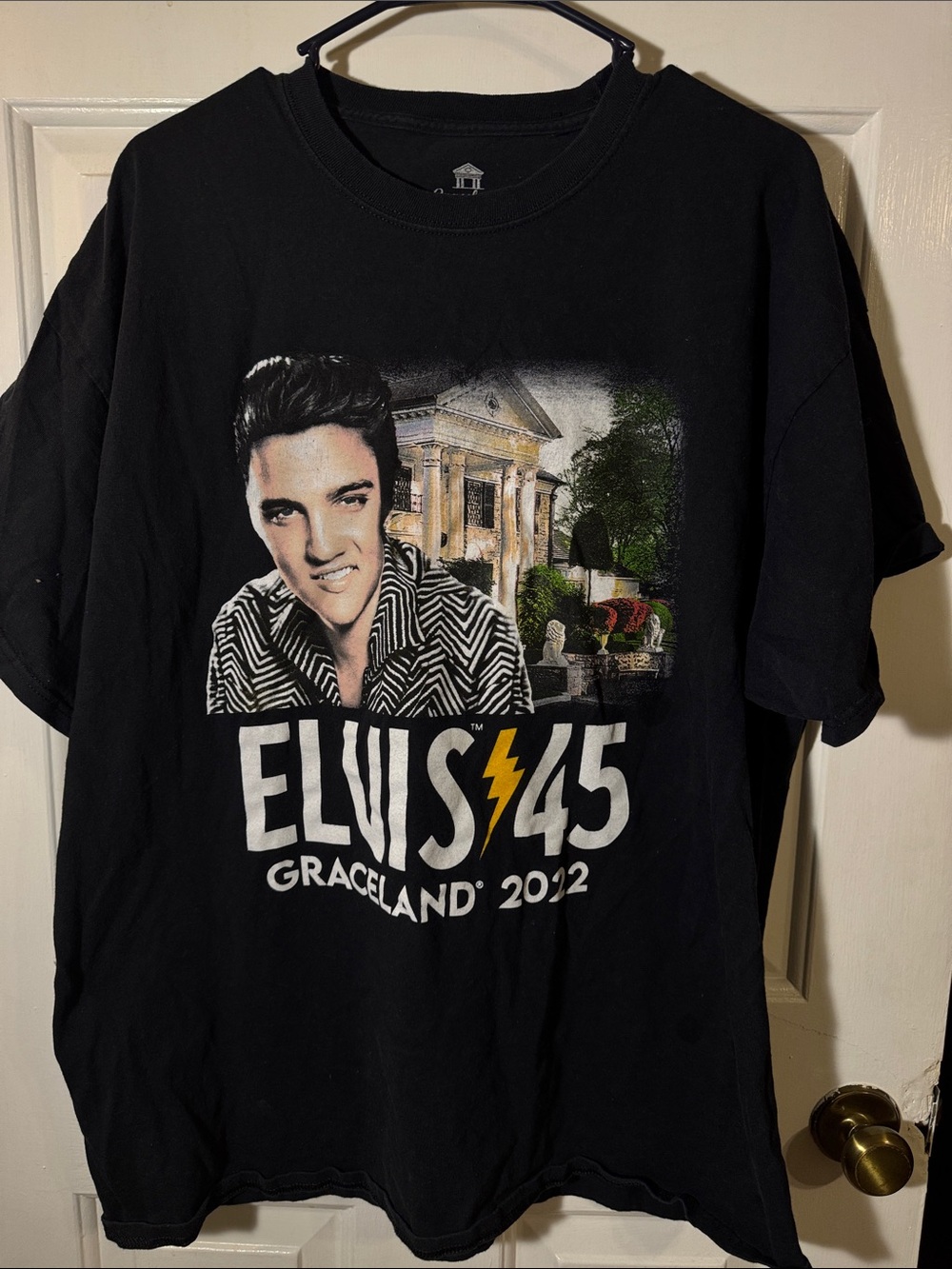 Grace Black Elvis '45 Graceland 2022 Graphic Tee